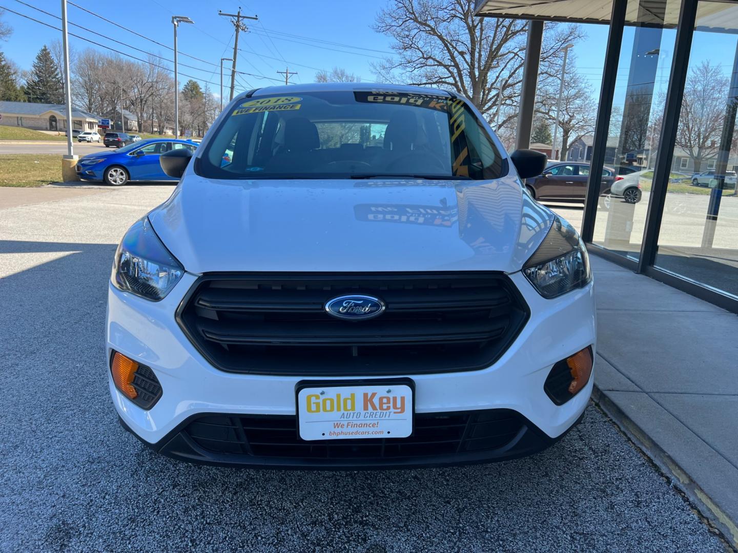 2018 Oxford White Ford Escape S FWD (1FMCU0F72JU) with an 2.5L L4 DOHC 16V engine, 6-Speed Automatic transmission, located at 1633 W Kimberly, Davenport, IA, 52806, (563) 323-5341, 41.559456, -90.598732 - Photo#2